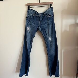Amethyst Low Rise Y2K Flare Jeans